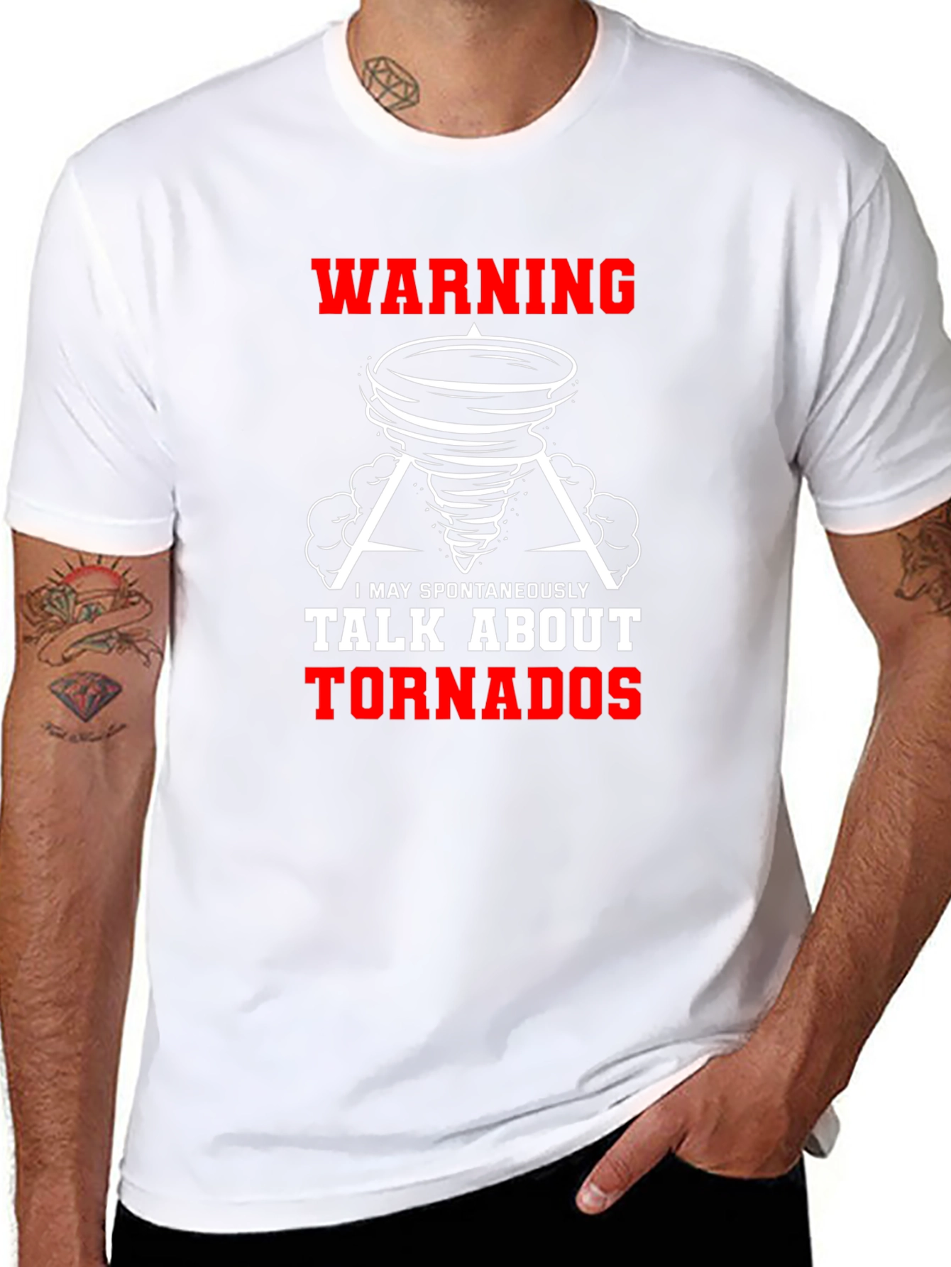 Warning Tornadoes T-Shirt Funny Weather Design