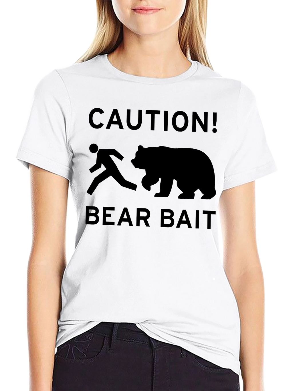 Caution Bear Bait Graphic T-Shirt