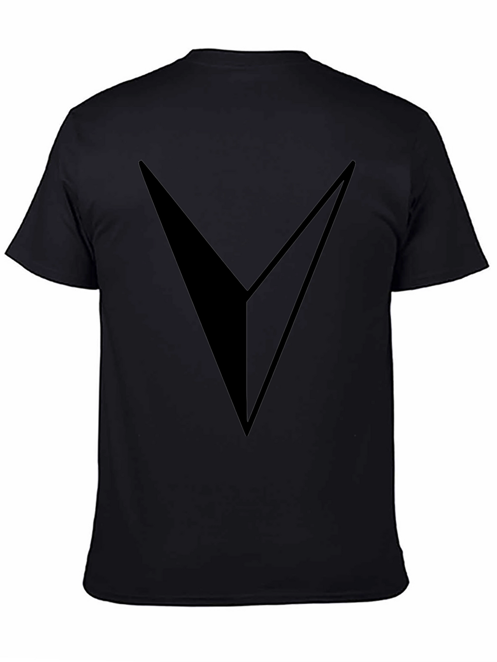 Bold V Graphic Black T-Shirt