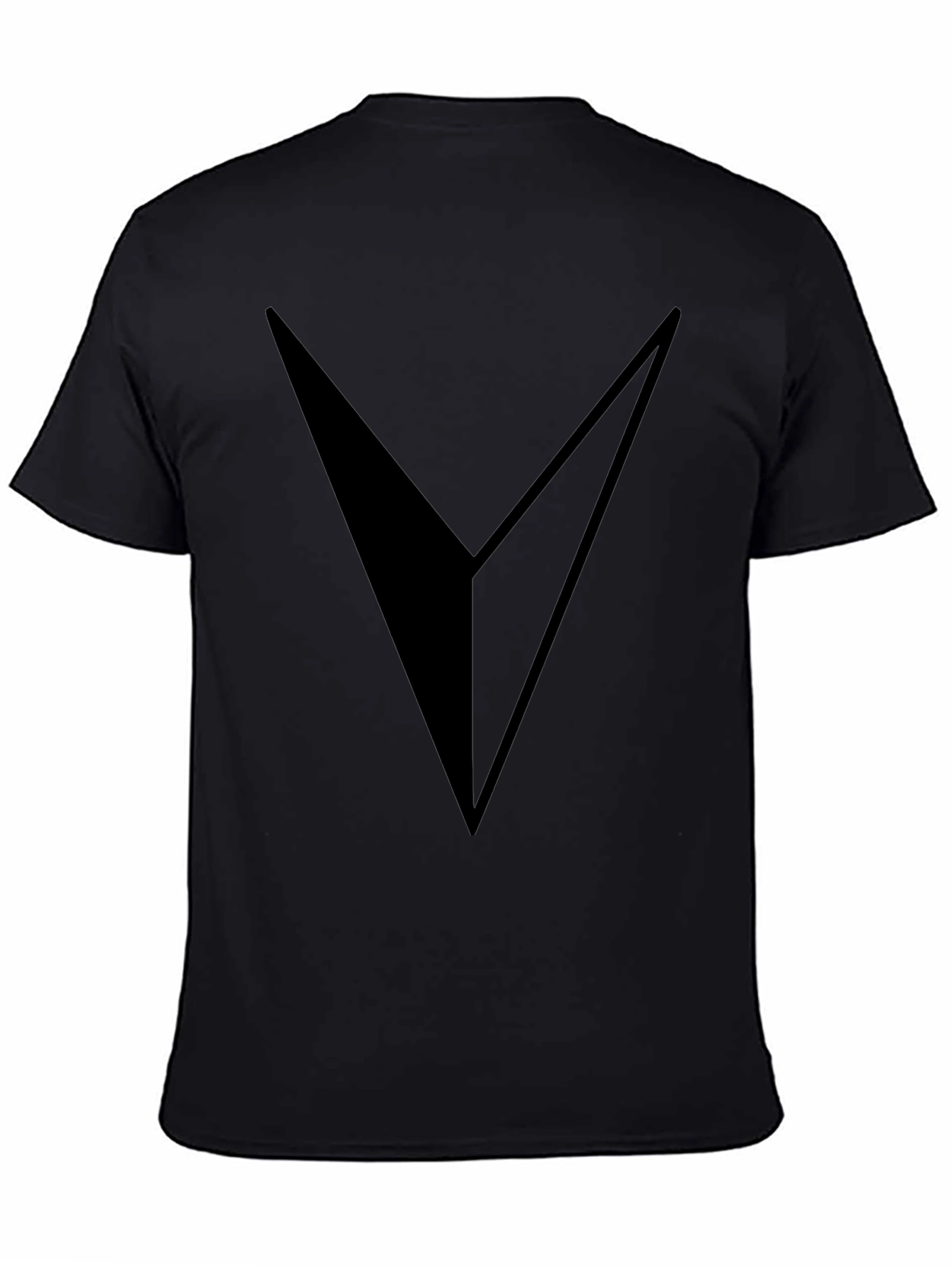 Bold V Graphic Black T-Shirt