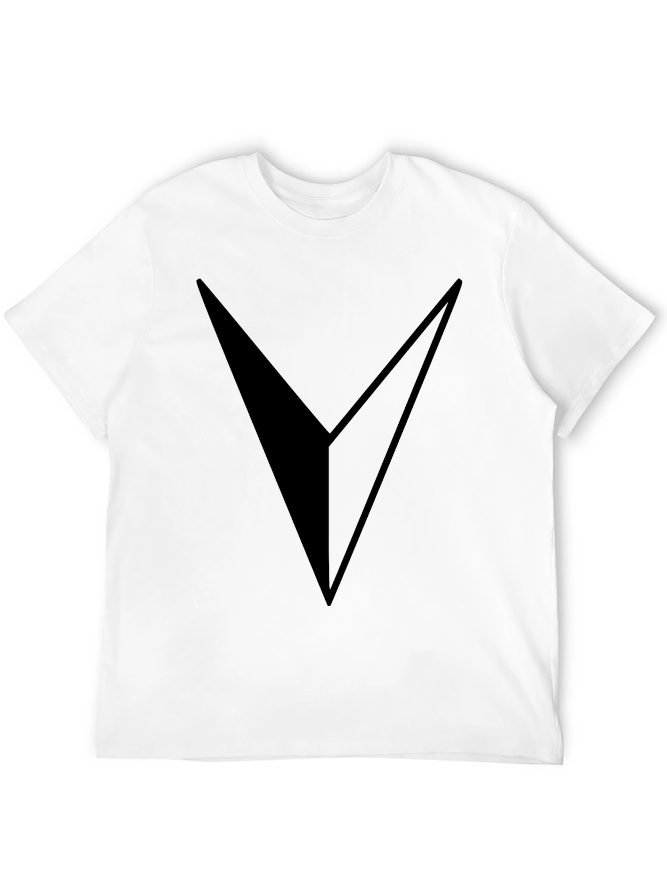 Bold V Graphic Black T-Shirt