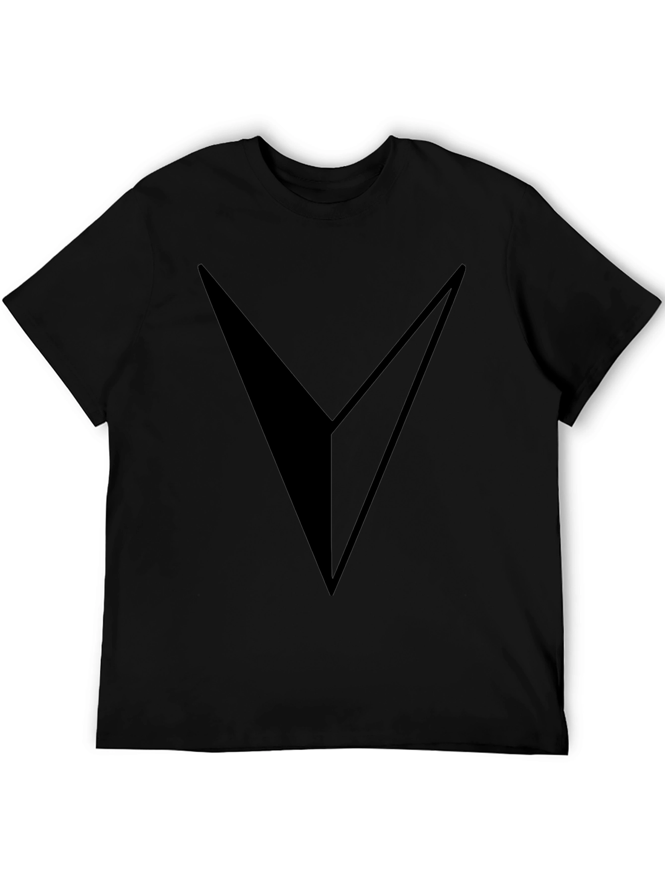 Bold V Graphic Black T-Shirt