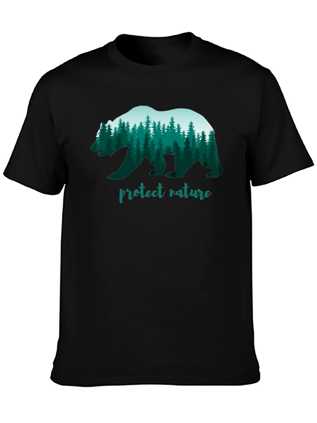 Protect Nature Bear Graphic T-Shirt