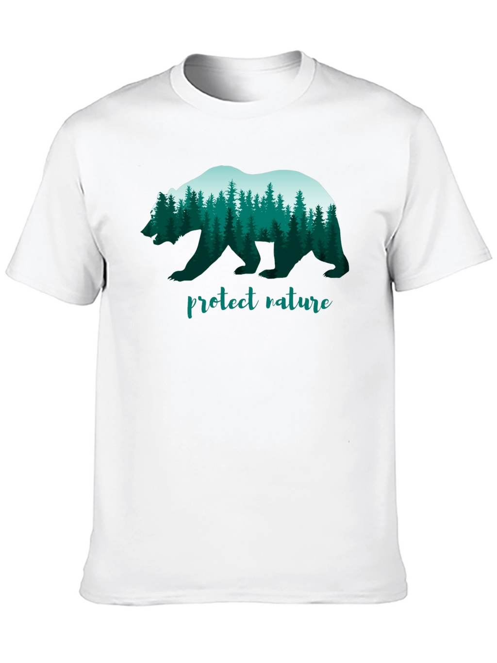 Protect Nature Bear Graphic T-Shirt