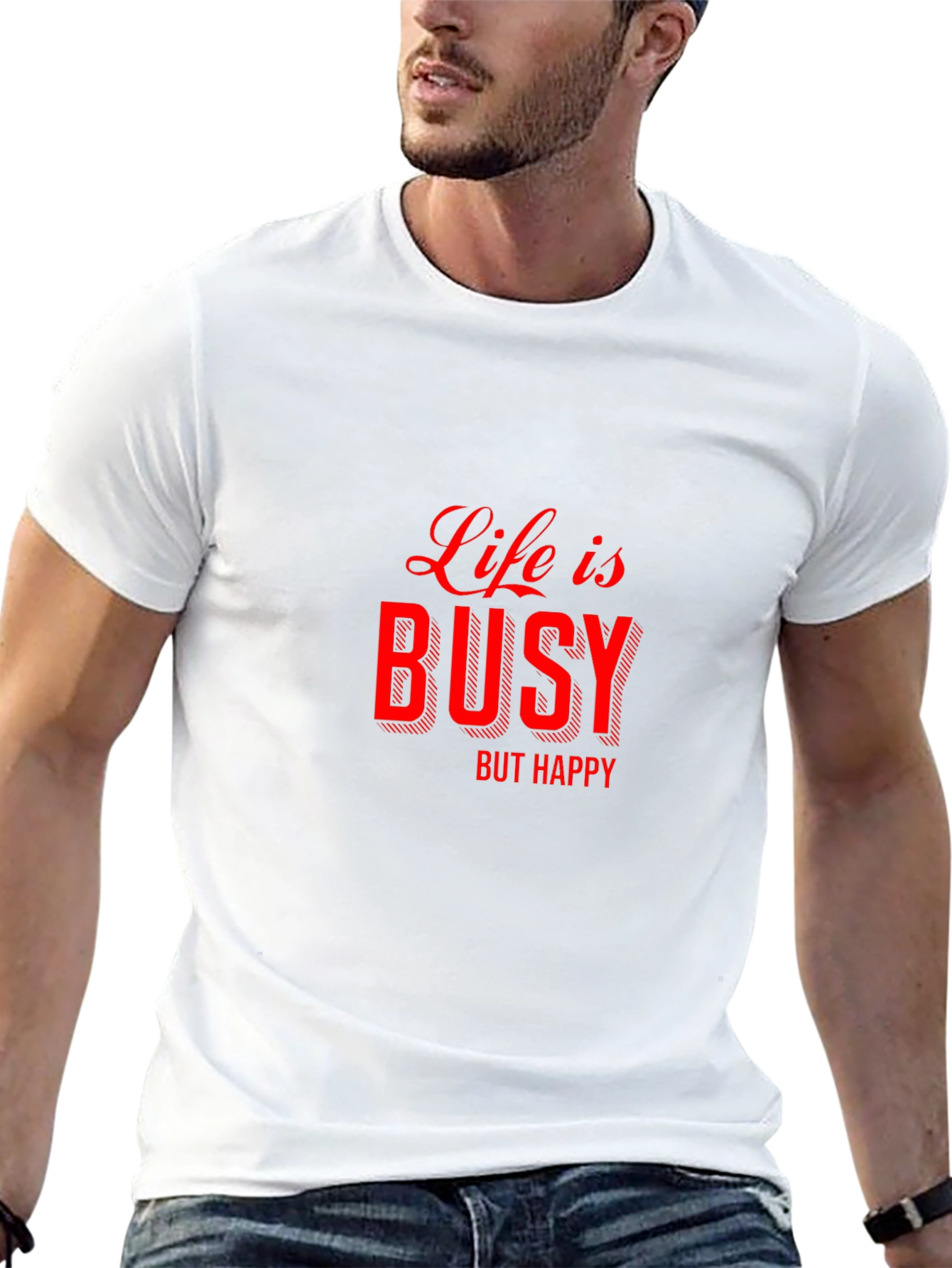 Life is Busy But Happy Graphic Tee