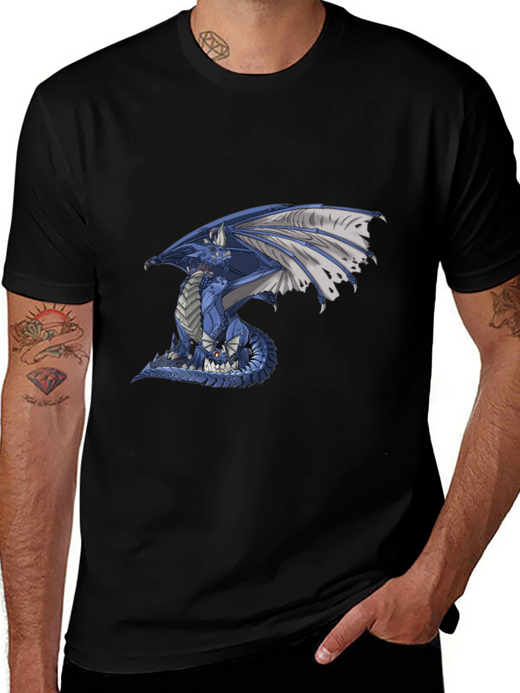 Blue Dragon Graphic T-Shirt