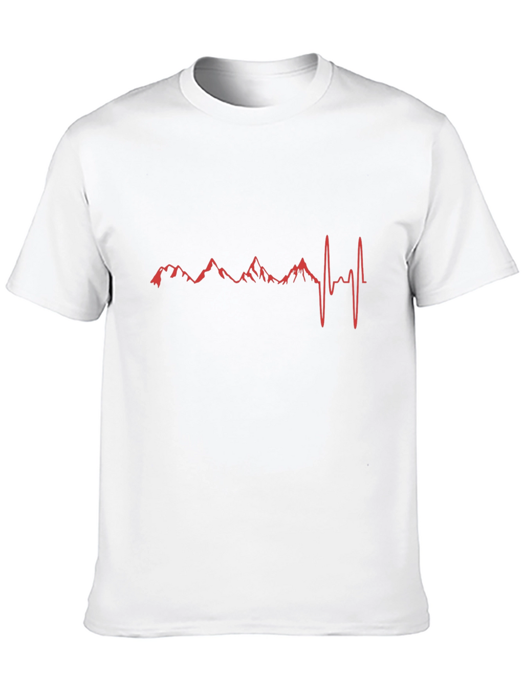 Mountain Heartbeat Graphic Tee - Black Cotton Shirt