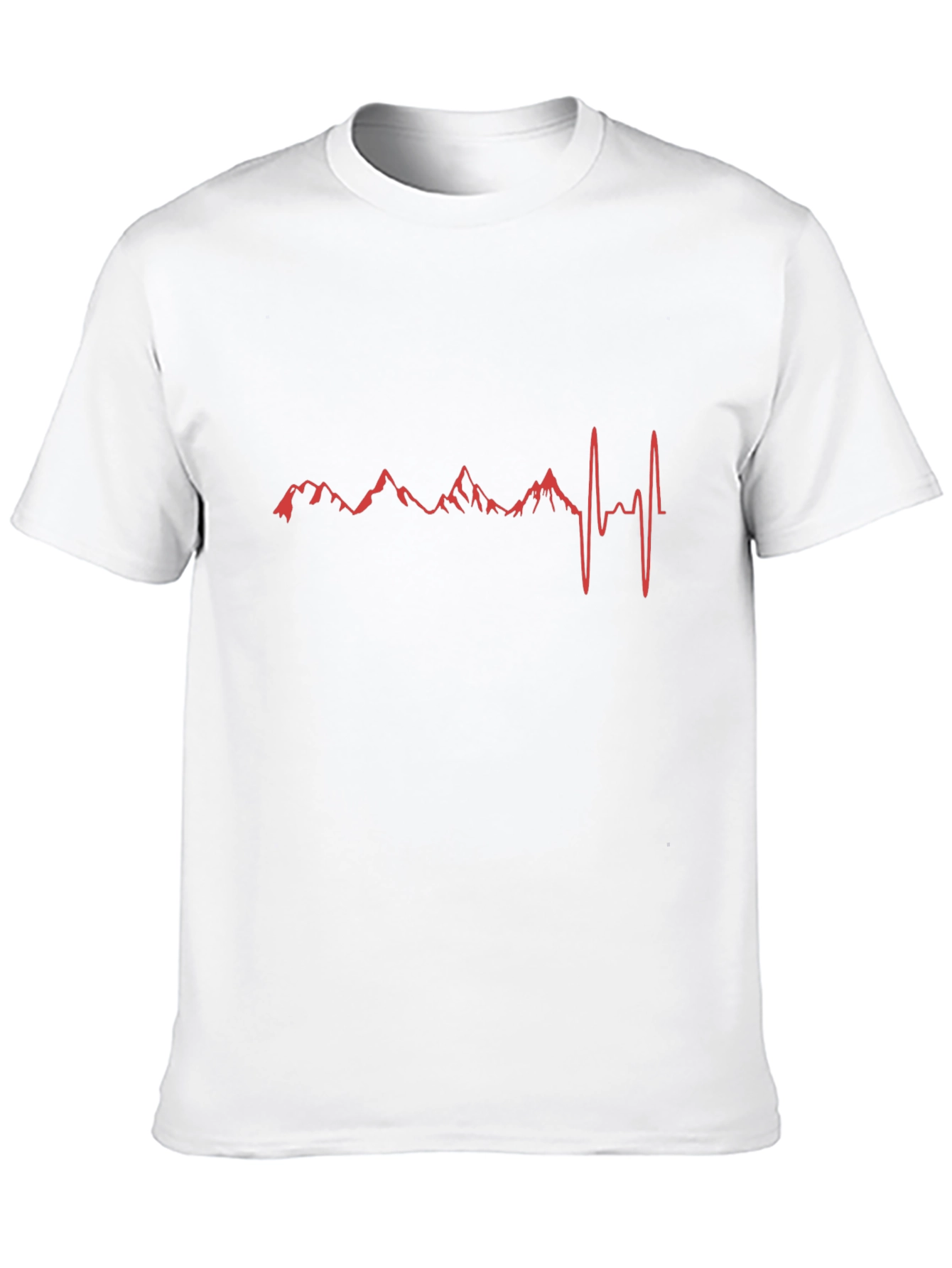 Mountain Heartbeat Graphic Tee - Black Cotton Shirt