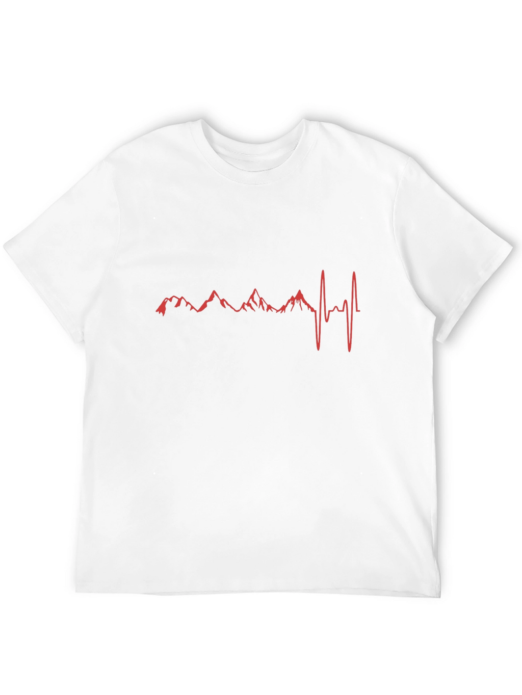 Mountain Heartbeat Graphic Tee - Black Cotton Shirt