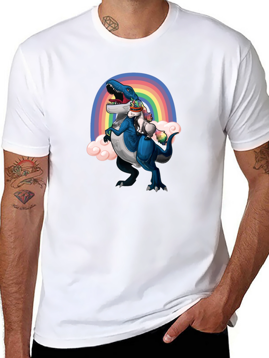Dino & Unicorn Rainbow T-Shirt