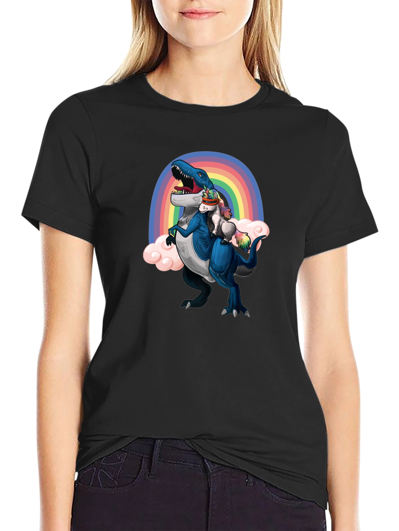 Dino & Unicorn Rainbow T-Shirt