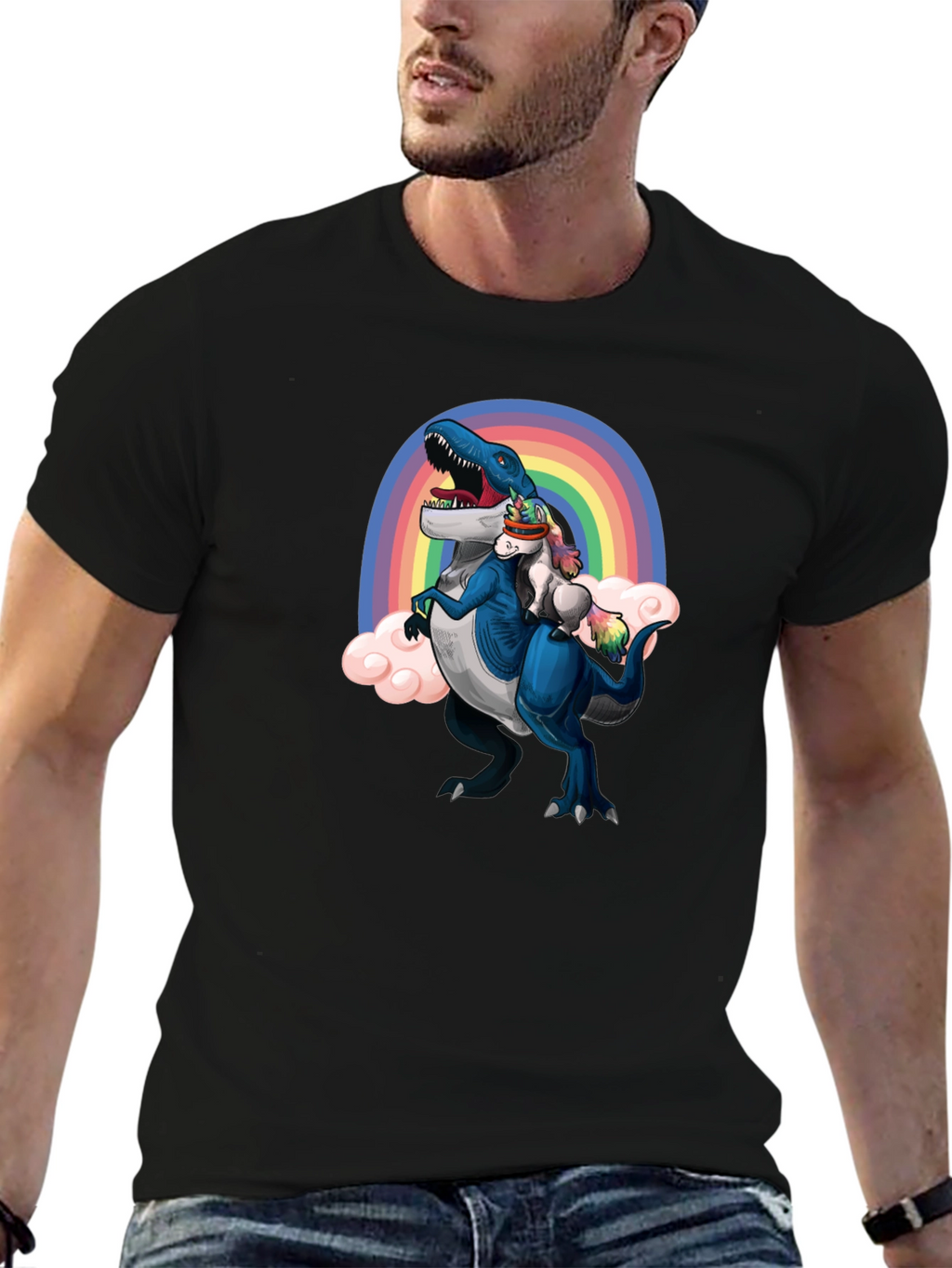 Dino & Unicorn Rainbow T-Shirt