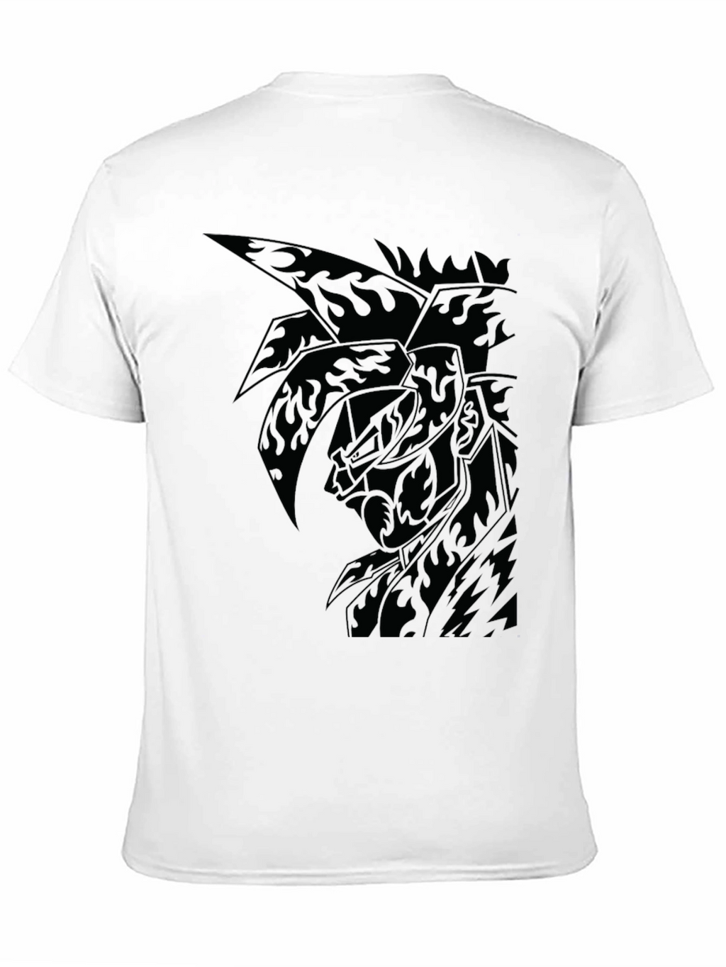 Mens Black Graphic Tee - Anime Inspired Design