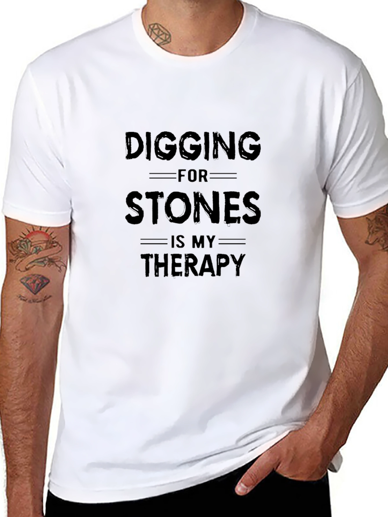 Digging Stones Therapy Black T-Shirt