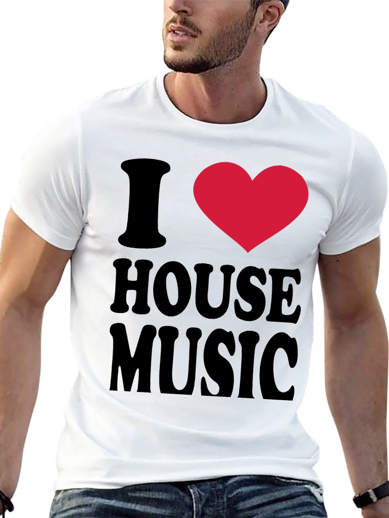 I Love House Music Graphic T-Shirt