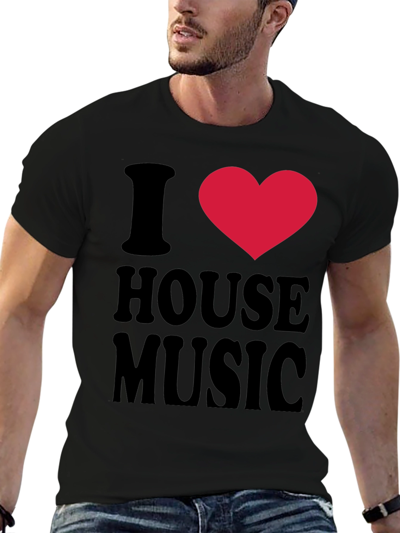 I Love House Music Graphic T-Shirt