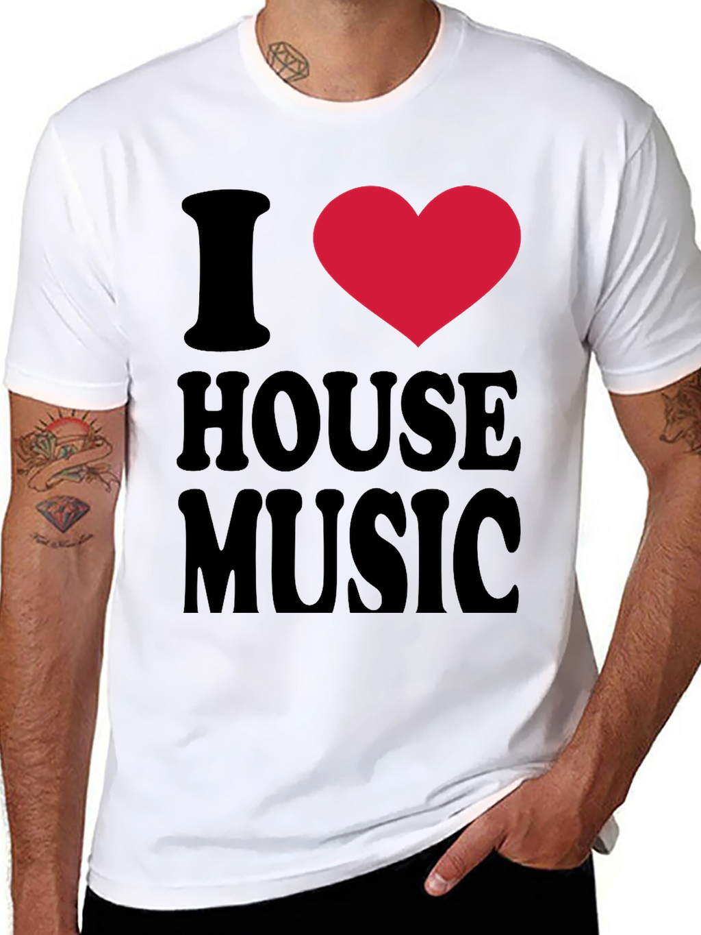 I Love House Music Graphic T-Shirt
