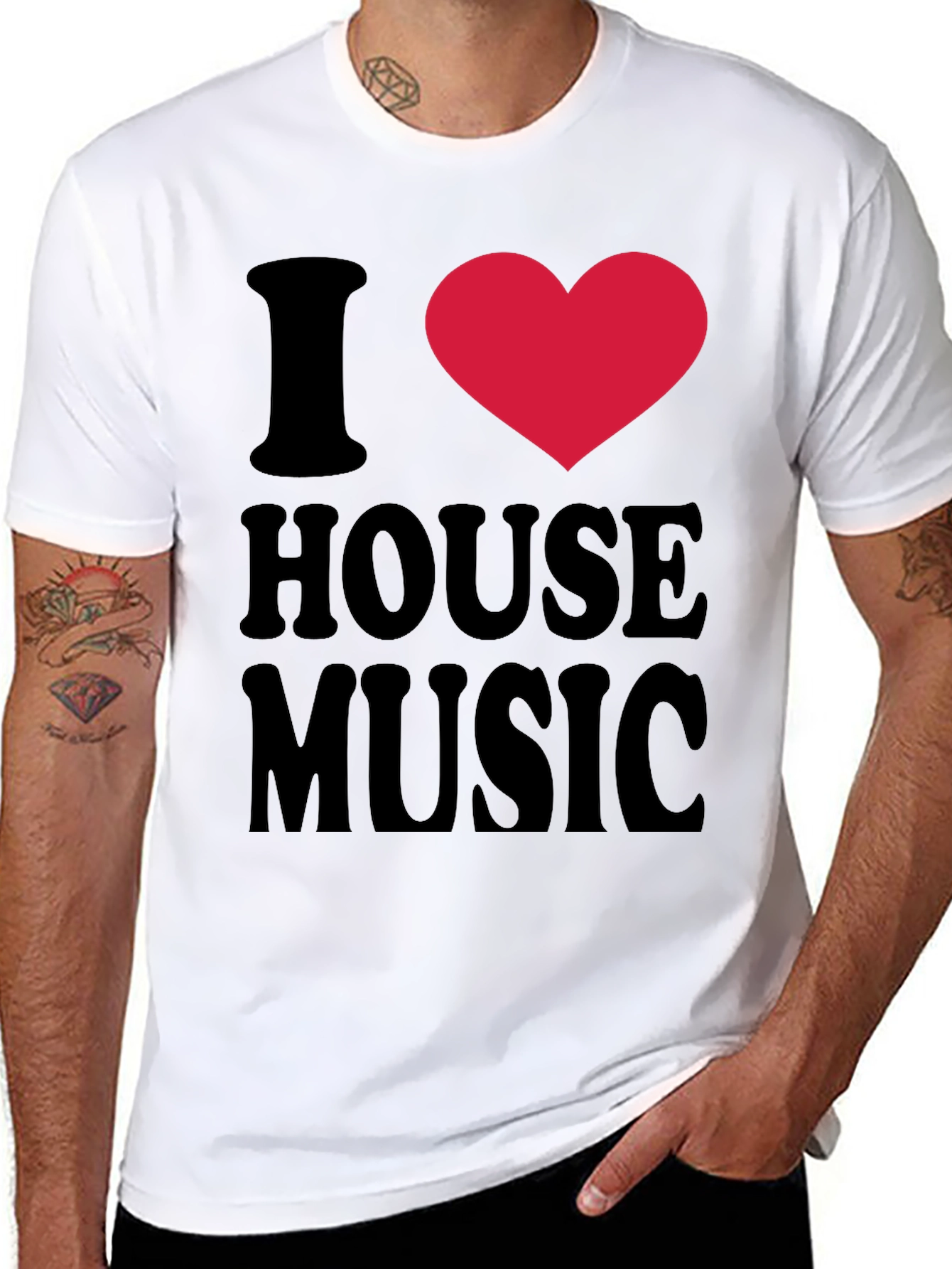 I Love House Music Graphic T-Shirt