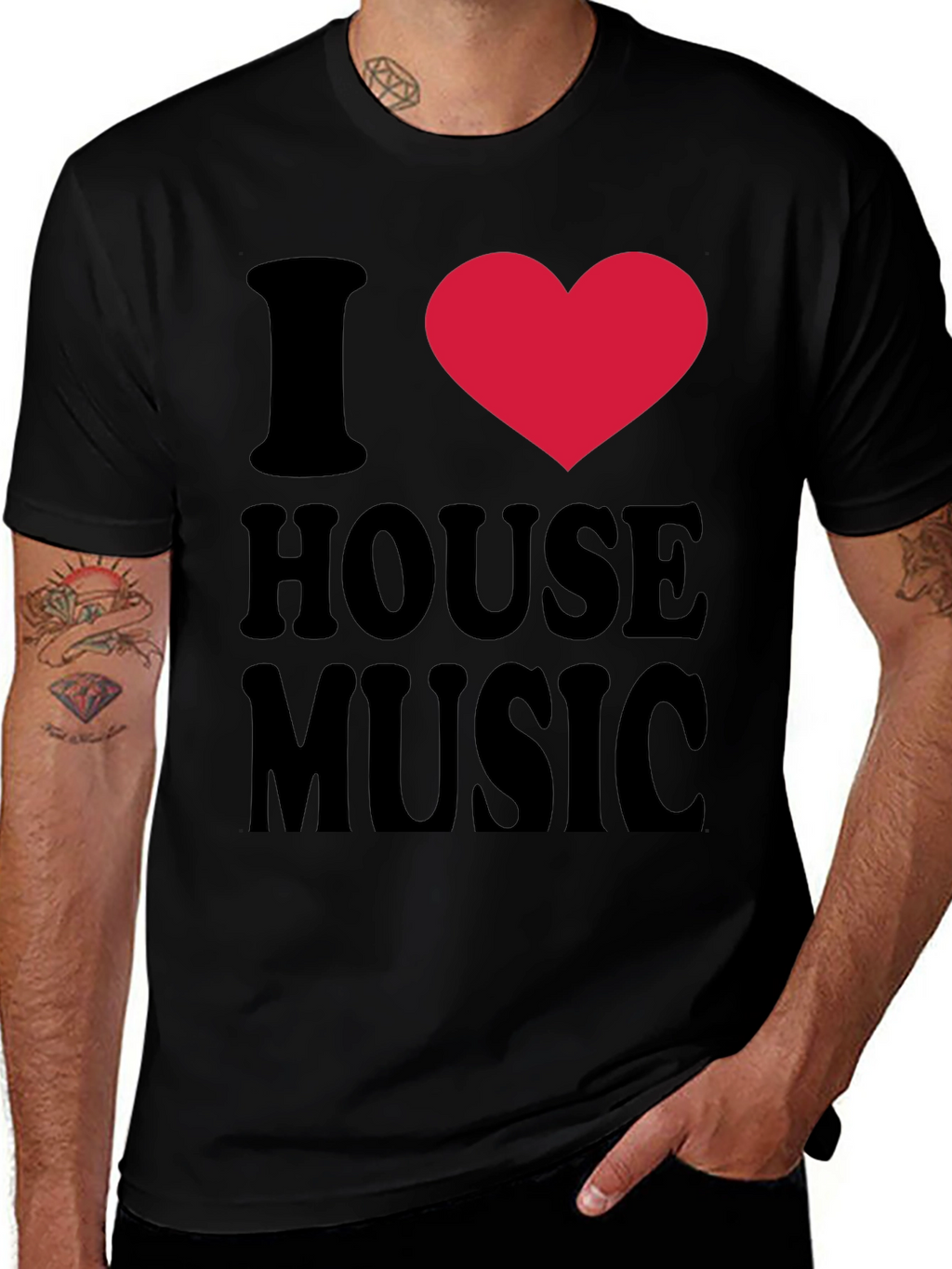 I Love House Music Graphic T-Shirt