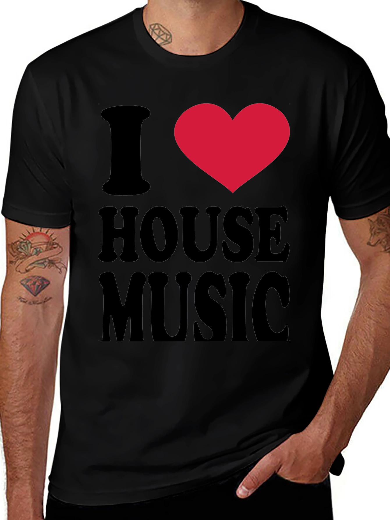 I Love House Music Graphic T-Shirt