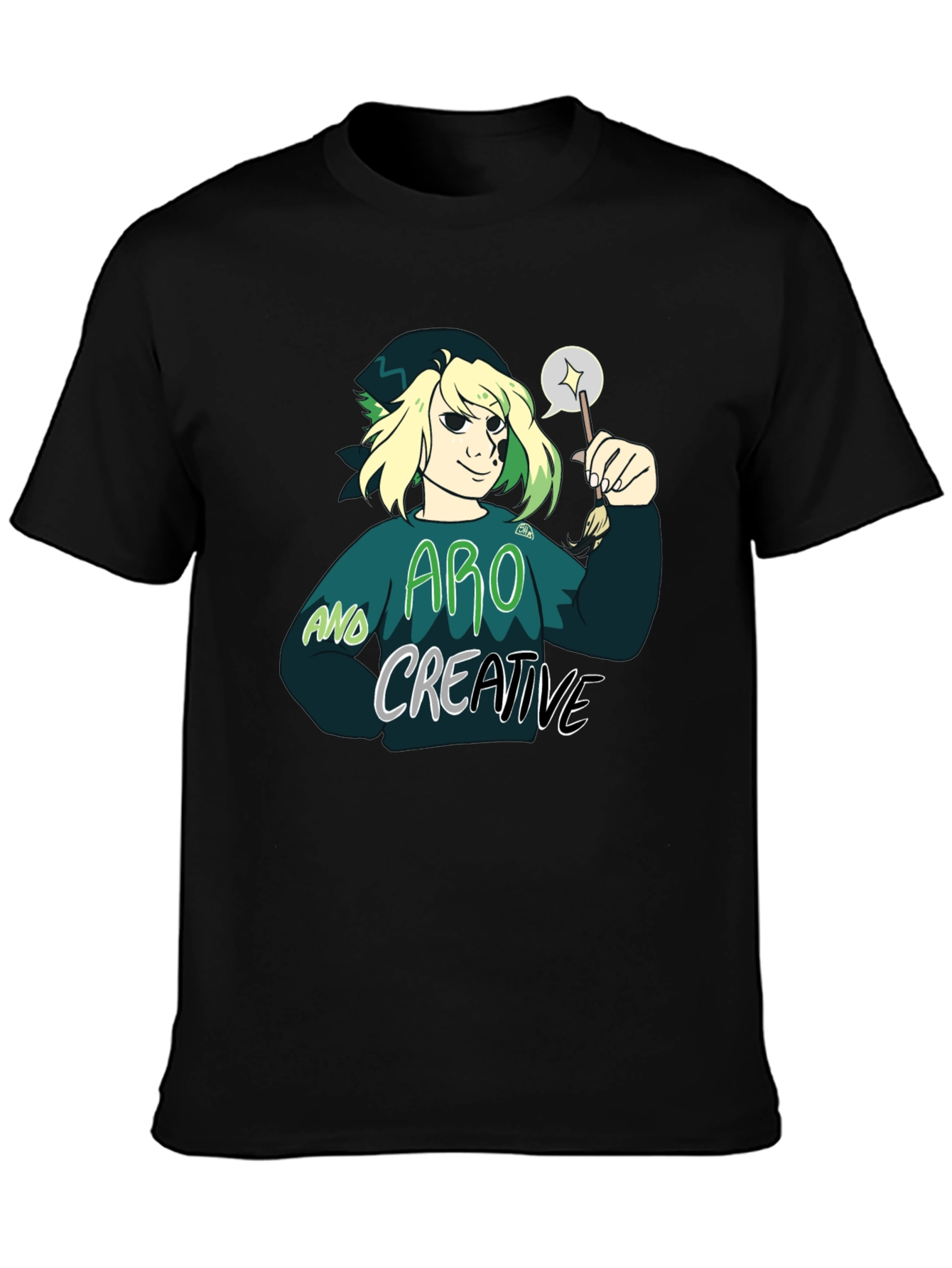 Aro and Creative Graphic T-Shirt