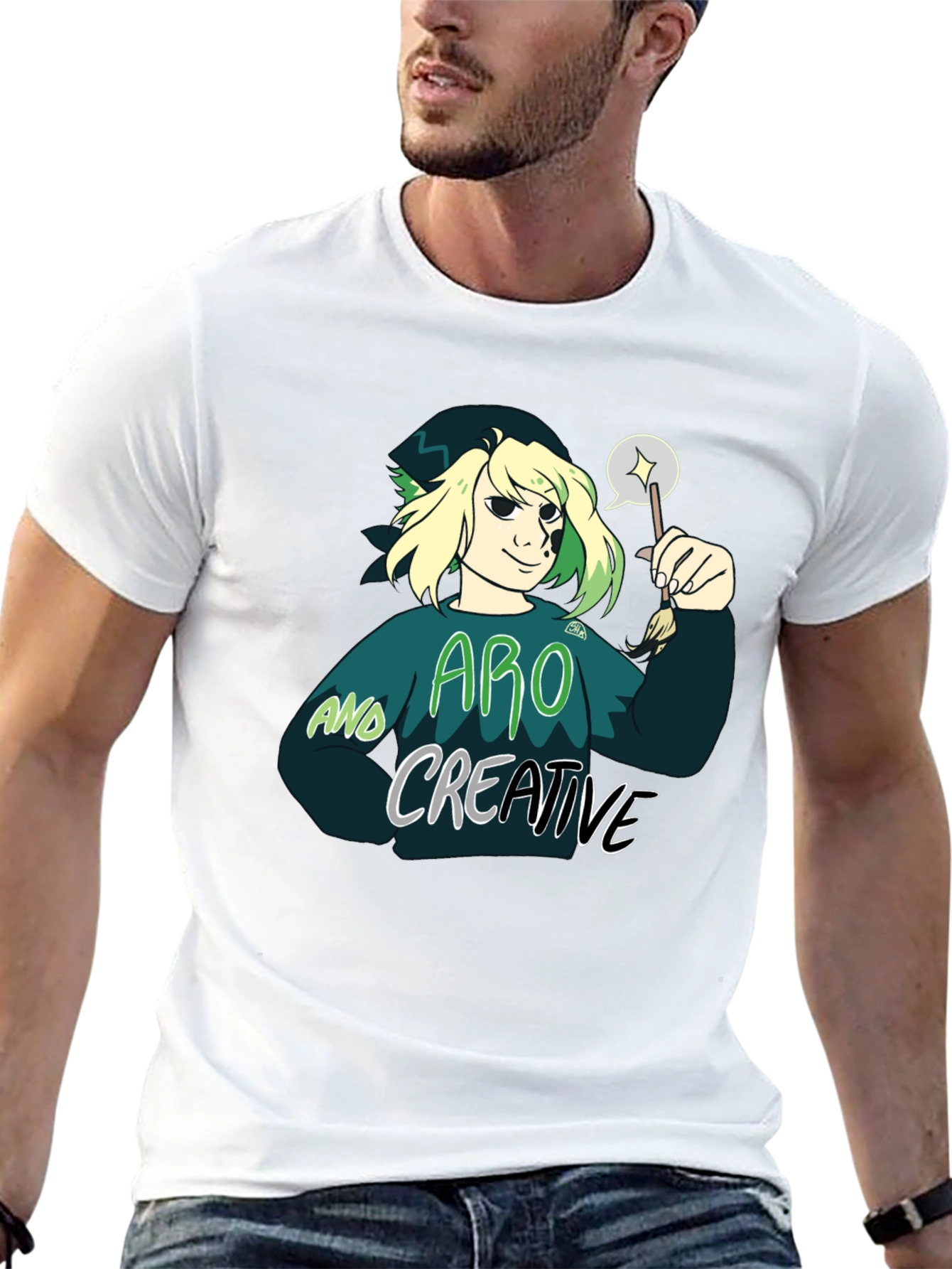 Aro and Creative Graphic T-Shirt