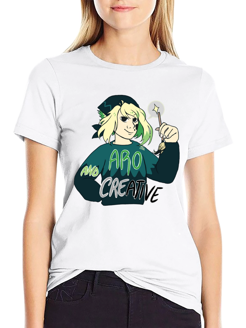Aro and Creative Graphic T-Shirt