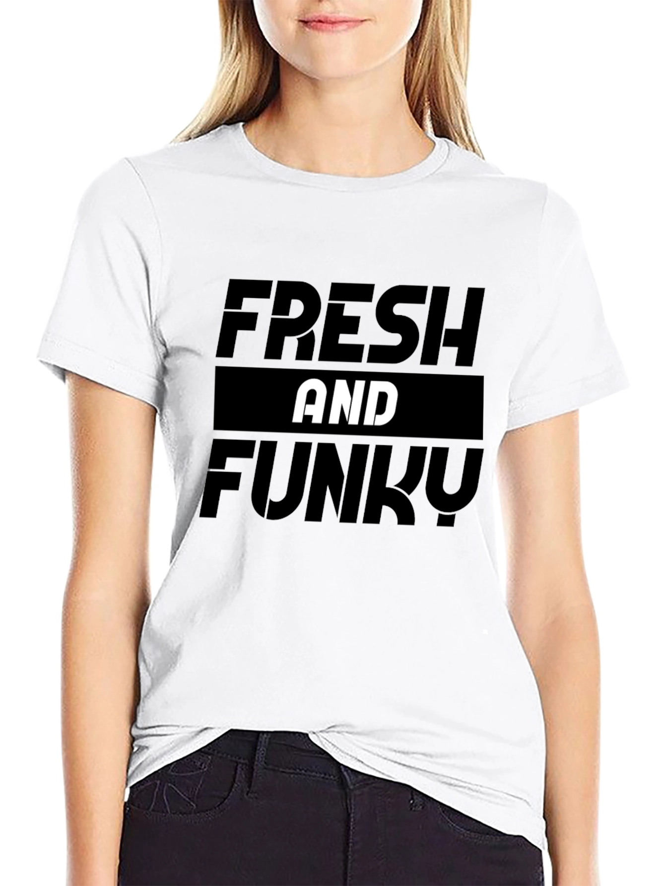 Fresh and Funky Graphic Tee - Stylish Black T-Shirt