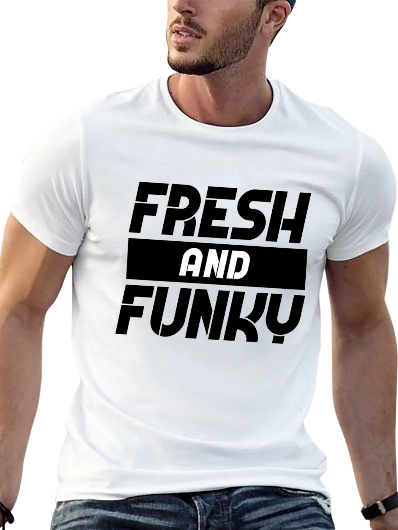 Fresh and Funky Graphic Tee - Stylish Black T-Shirt