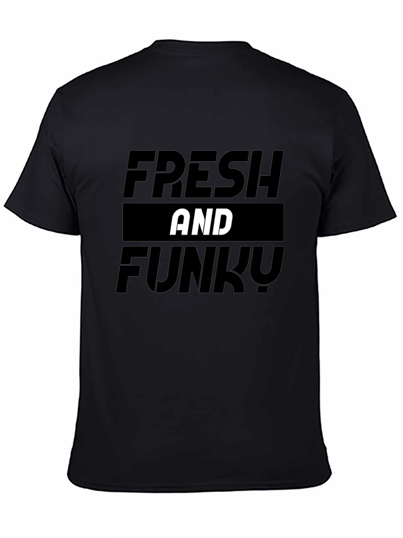 Fresh and Funky Graphic Tee - Stylish Black T-Shirt