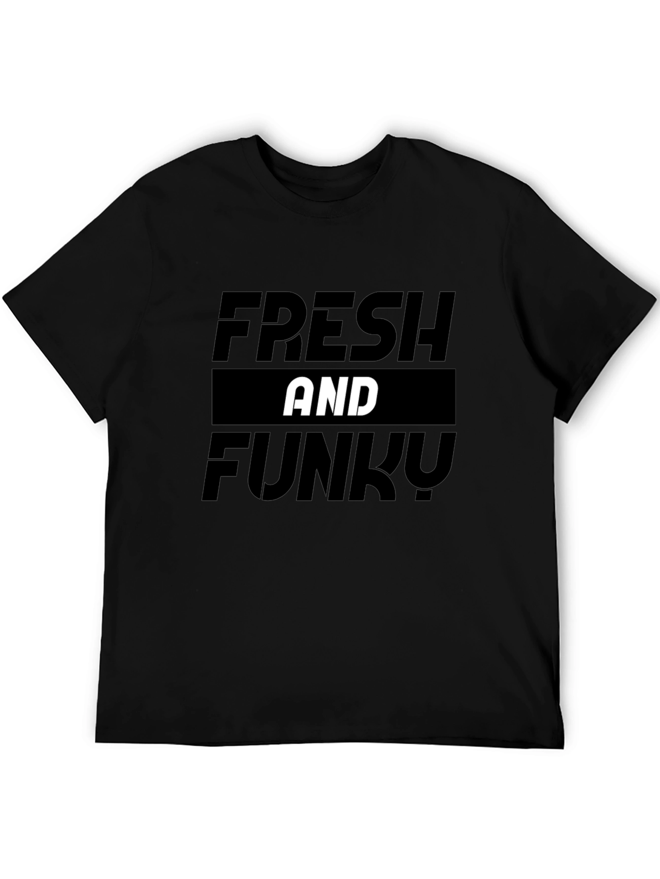 Fresh and Funky Graphic Tee - Stylish Black T-Shirt