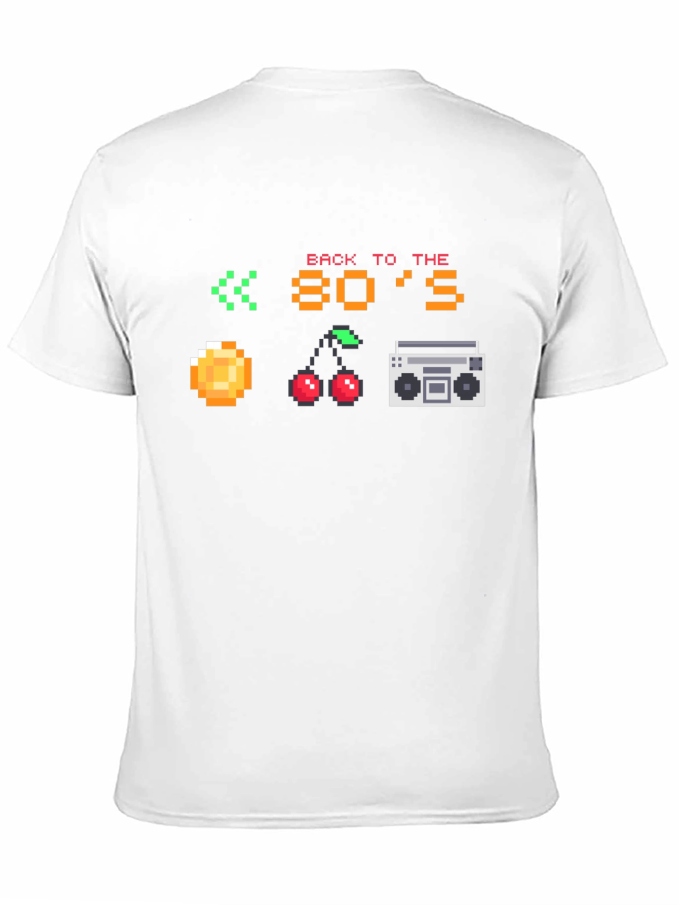 Retro 80s Pixel Art Black T-Shirt