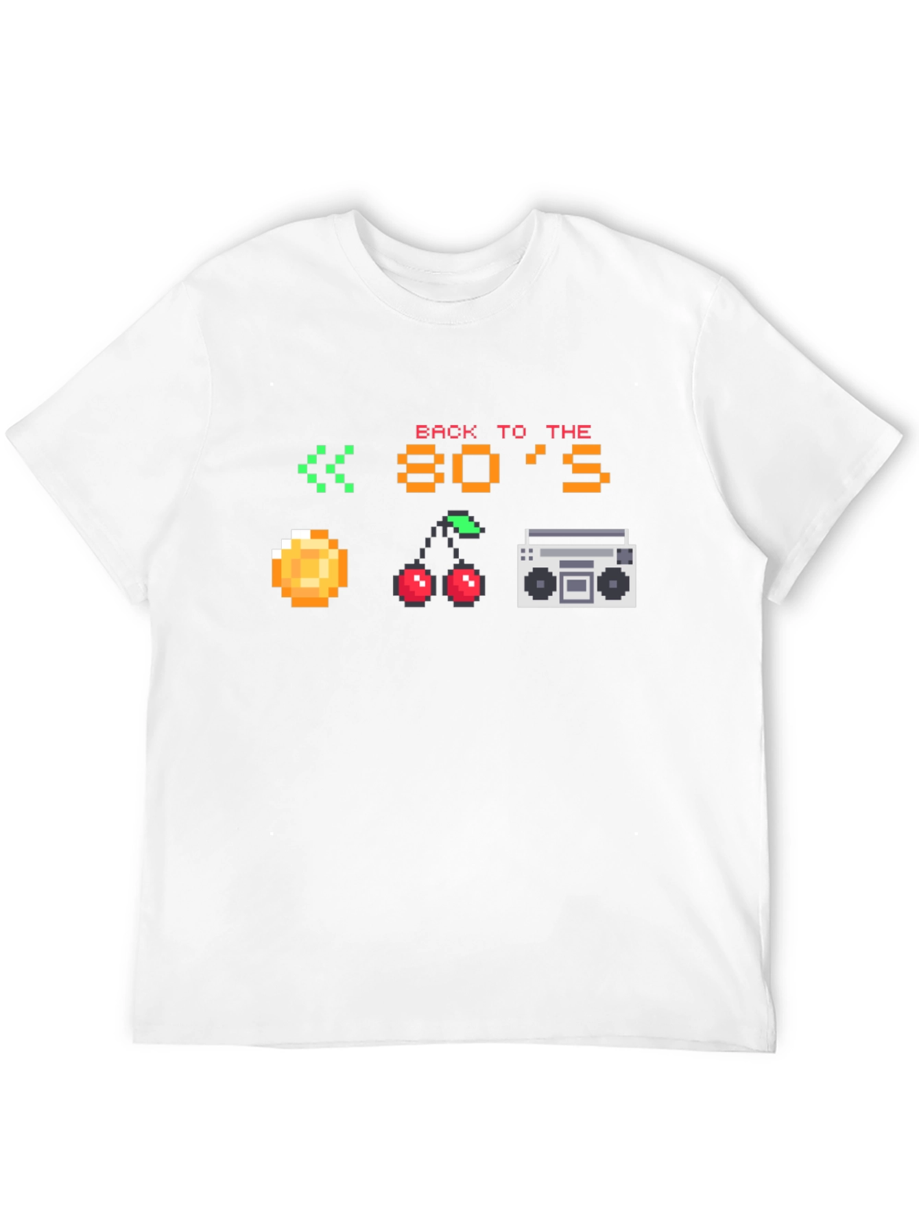 Retro 80s Pixel Art Black T-Shirt
