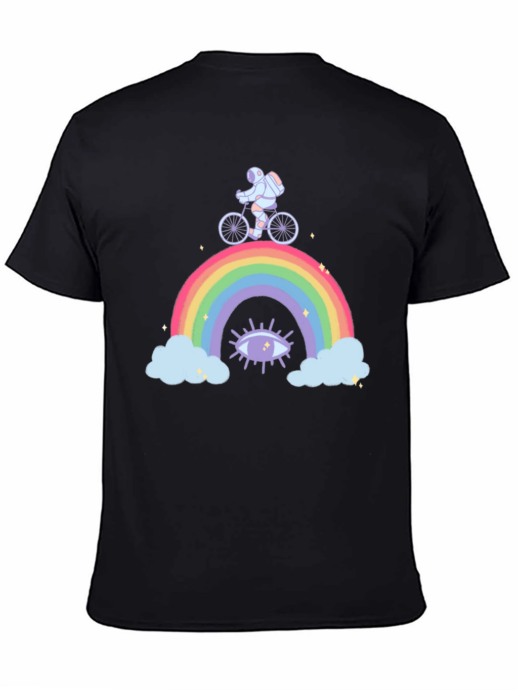 Astronaut Rainbow Ride Graphic T-Shirt