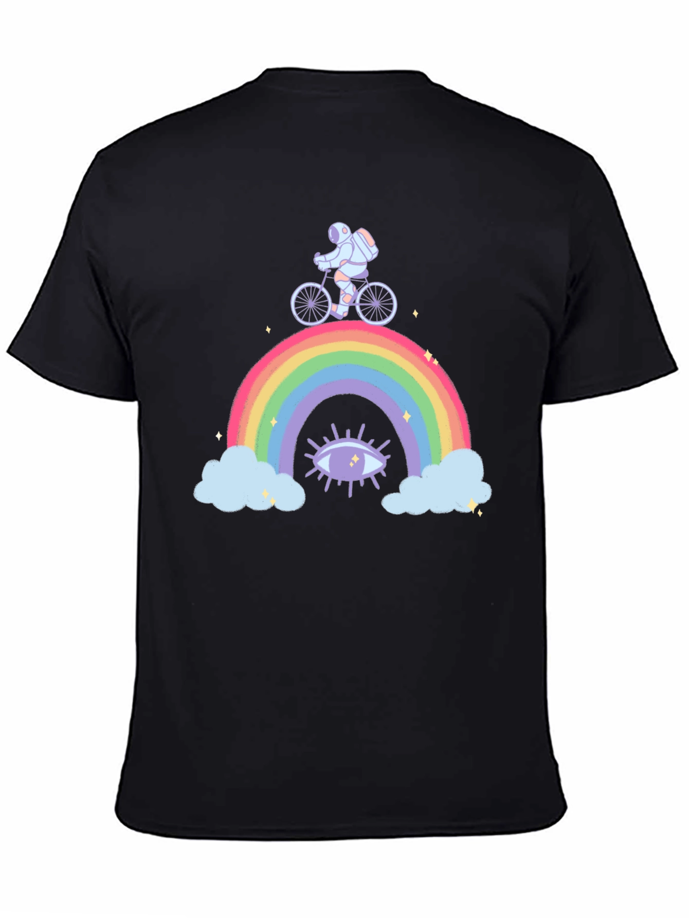 Astronaut Rainbow Ride Graphic T-Shirt