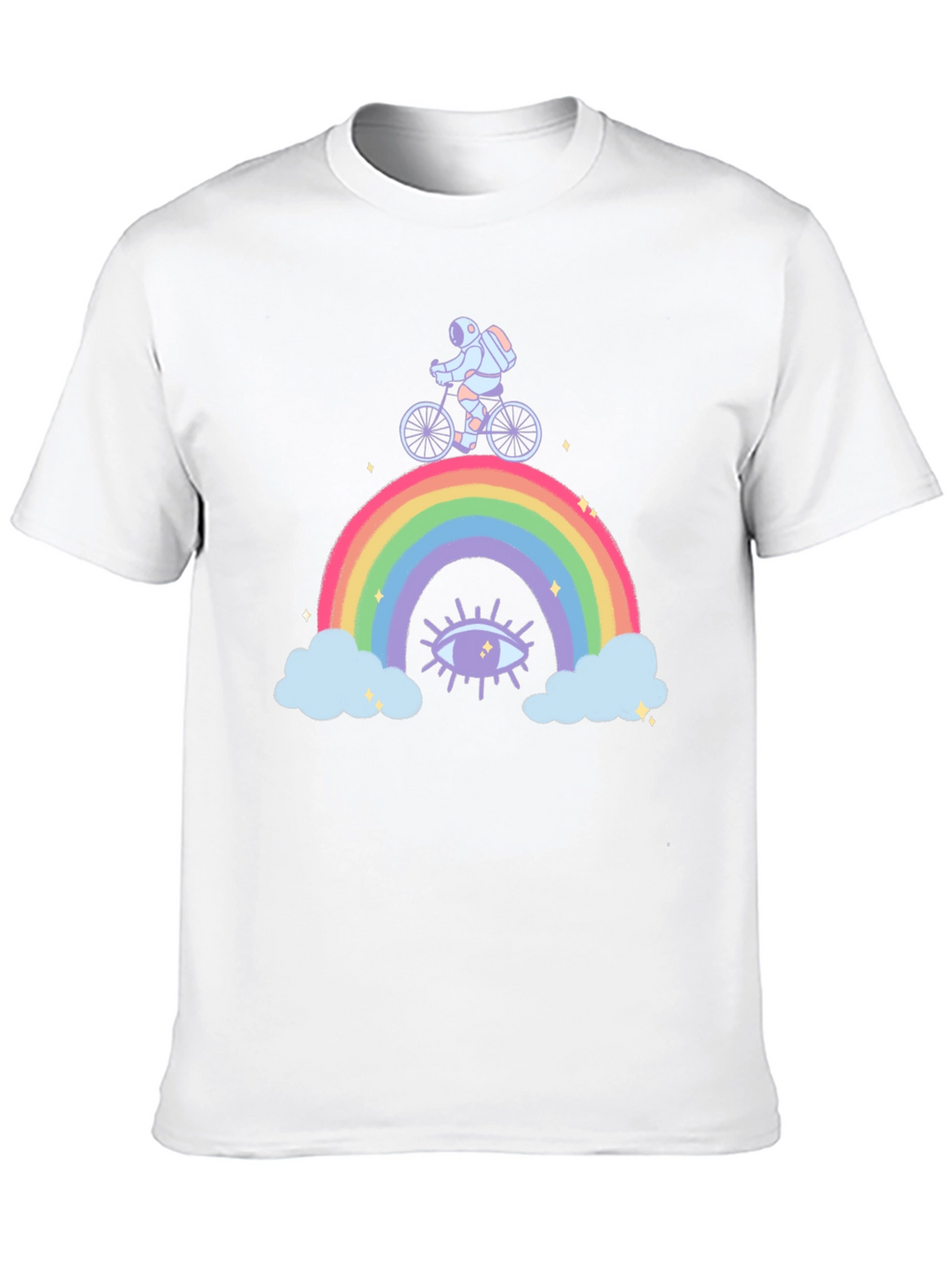 Astronaut Rainbow Ride Graphic T-Shirt