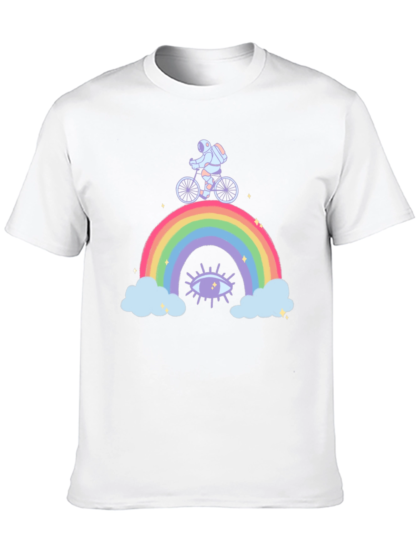 Astronaut Rainbow Ride Graphic T-Shirt