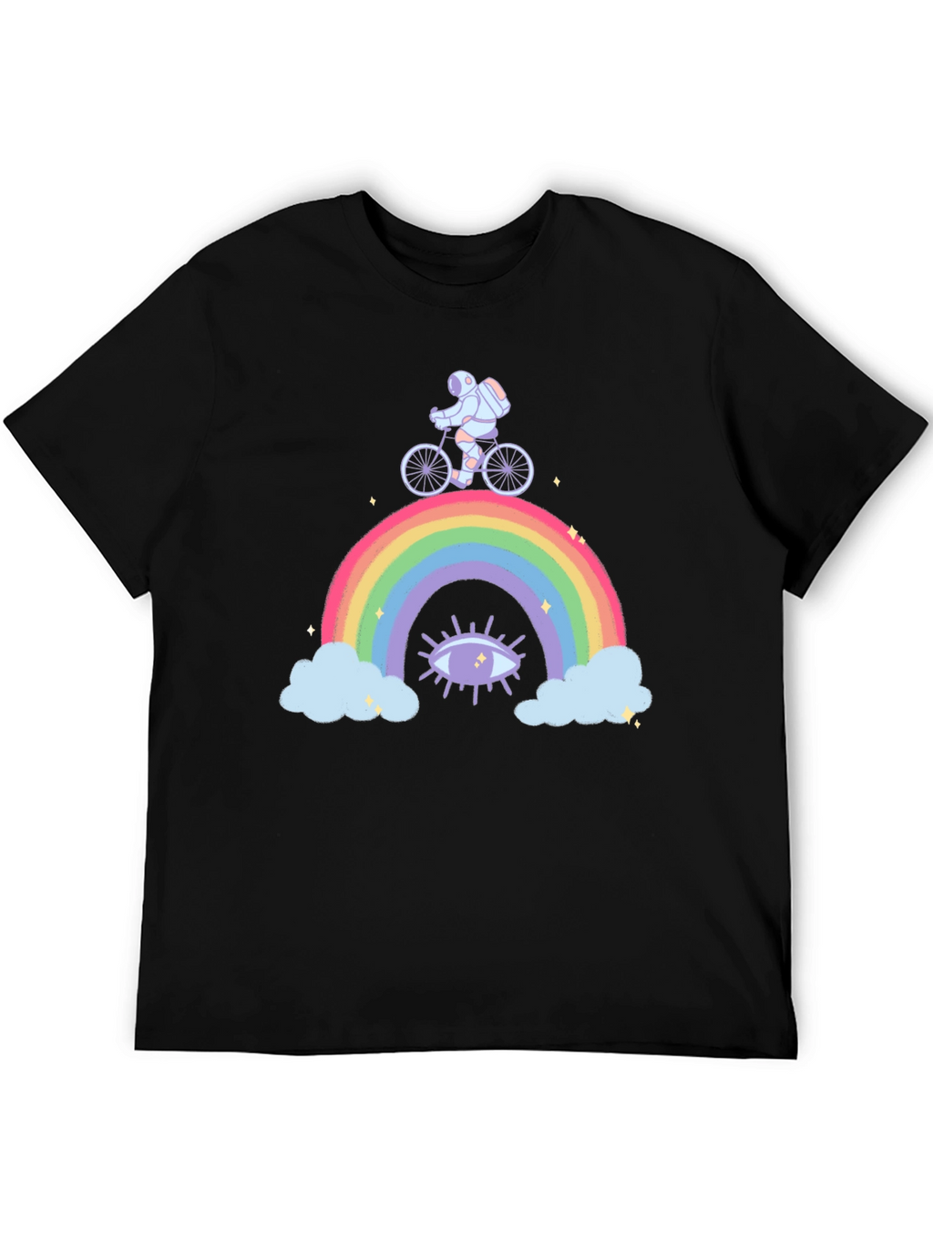 Astronaut Rainbow Ride Graphic T-Shirt