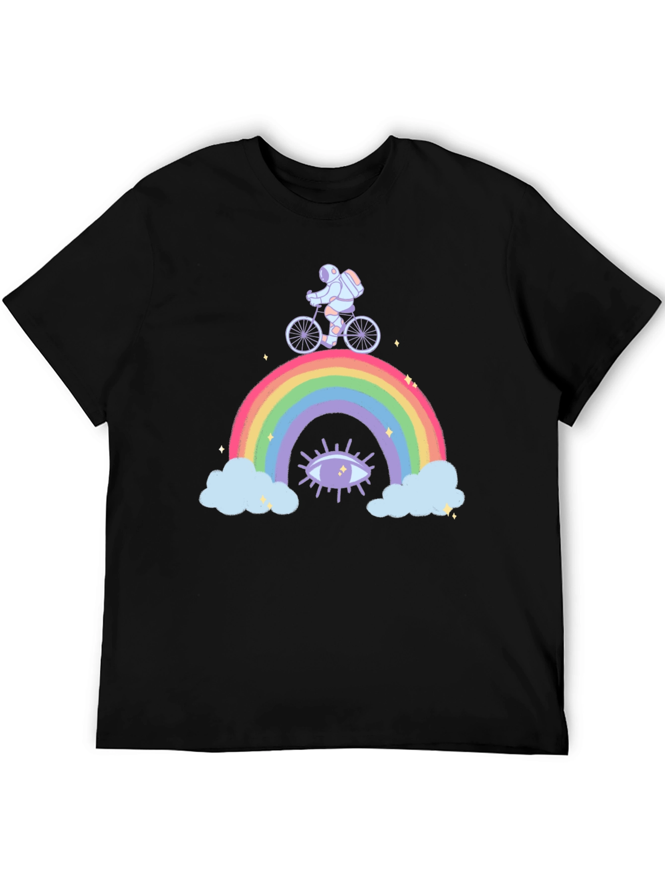 Astronaut Rainbow Ride Graphic T-Shirt