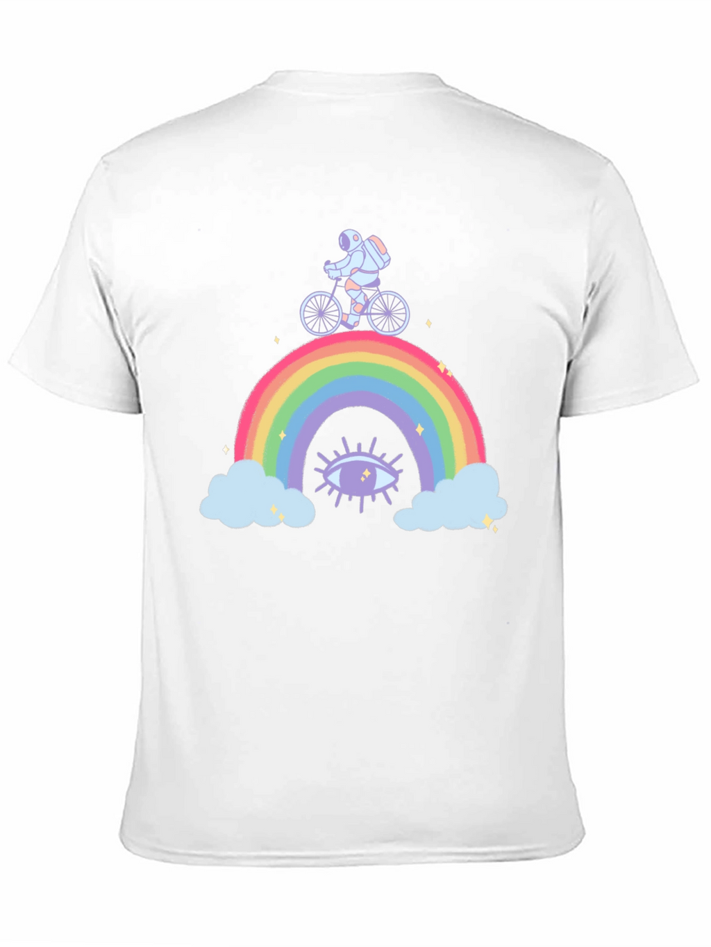 Astronaut Rainbow Ride Graphic T-Shirt