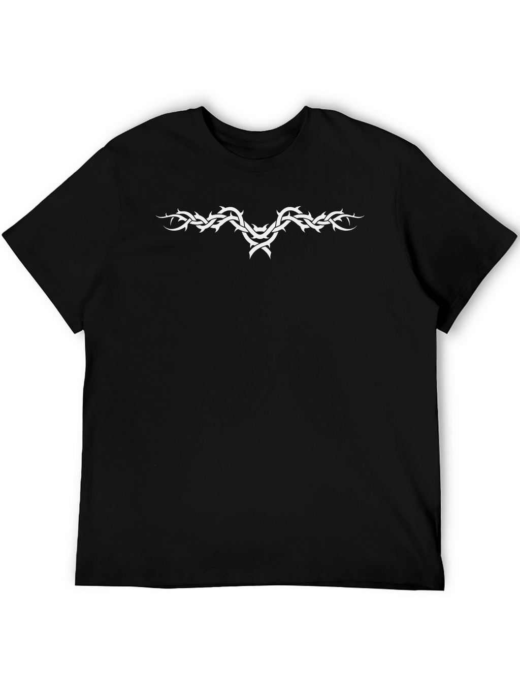 Tribal Vine Graphic T-Shirt - Black