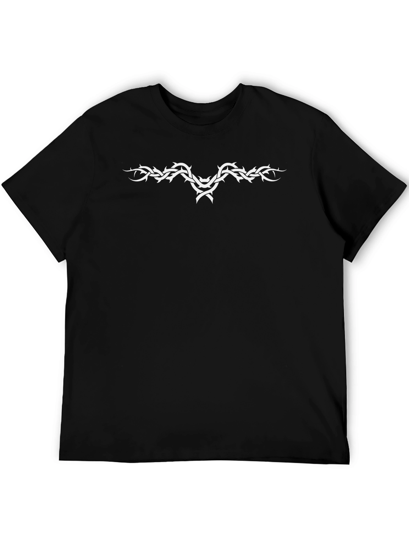 Tribal Vine Graphic T-Shirt - Black