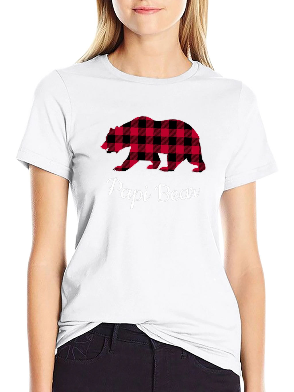 Papi Bear Plaid Graphic Tee