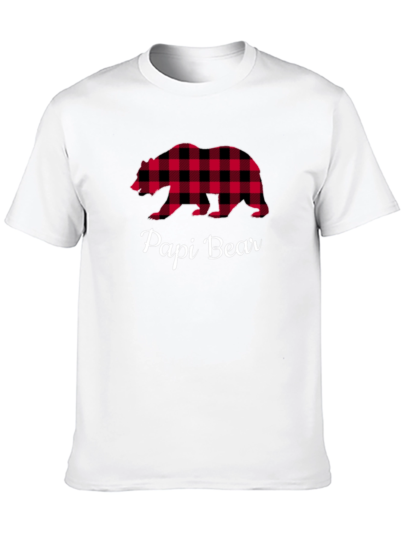 Papi Bear Plaid Graphic Tee