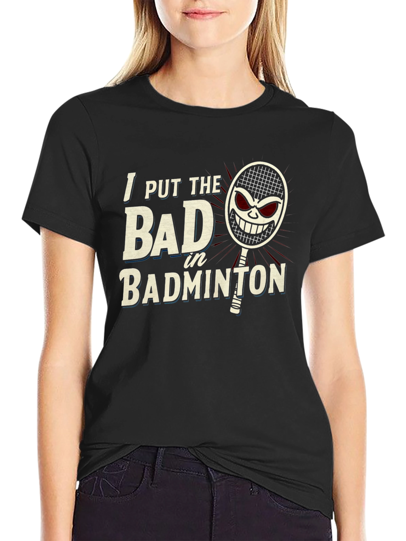Badminton Player Graphic Tee - Sporty T-Shirt