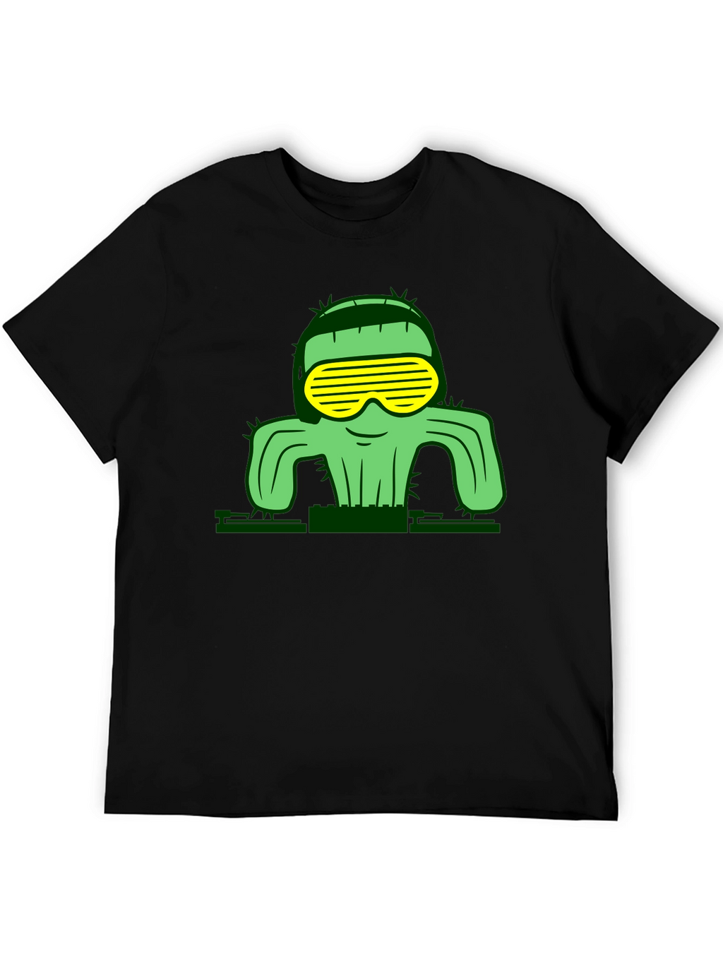 Cool Cactus Graphic T-Shirt - Black