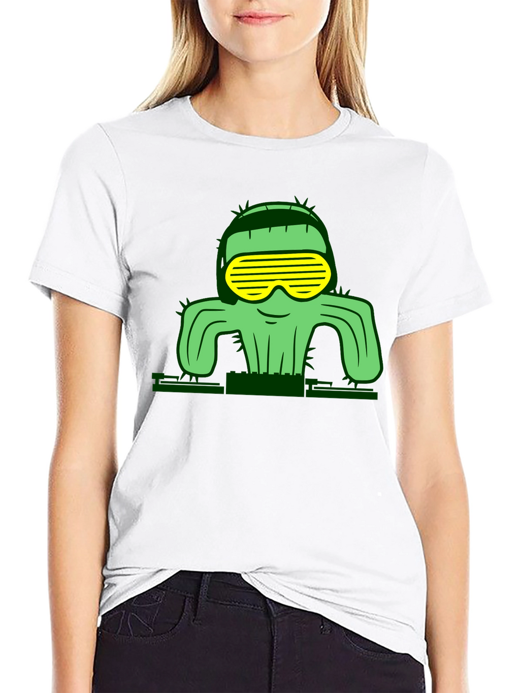Cool Cactus Graphic T-Shirt - Black