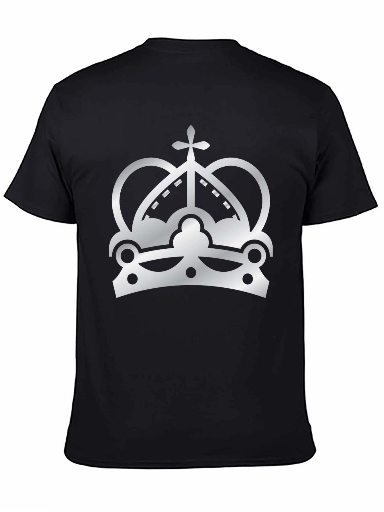 Crown Graphic Print T-Shirt - Black
