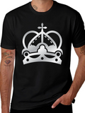 Crown Graphic Print T-Shirt - Black
