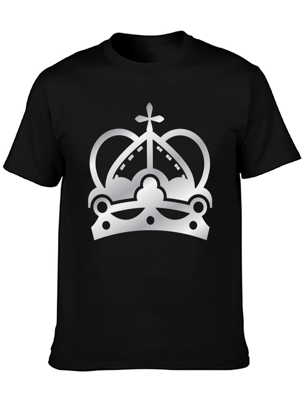 Crown Graphic Print T-Shirt - Black
